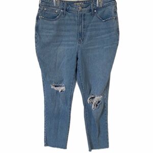 Madewell The Curvy Perfect Vintage Knee Rip Jeans Size 32